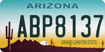 AZ license plate ABP8137