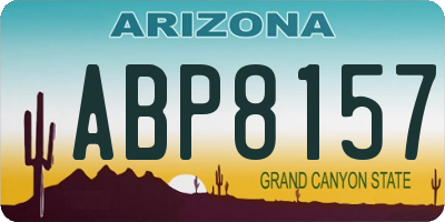 AZ license plate ABP8157