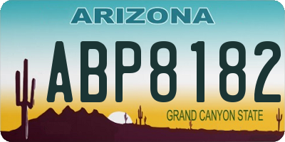 AZ license plate ABP8182