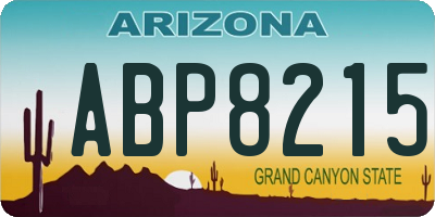 AZ license plate ABP8215