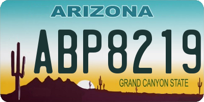 AZ license plate ABP8219