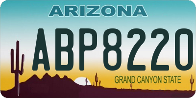 AZ license plate ABP8220
