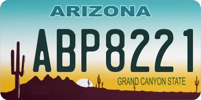AZ license plate ABP8221