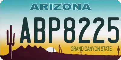 AZ license plate ABP8225