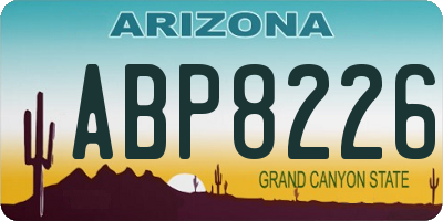 AZ license plate ABP8226