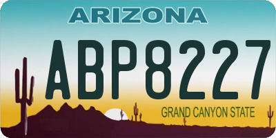 AZ license plate ABP8227