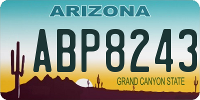 AZ license plate ABP8243