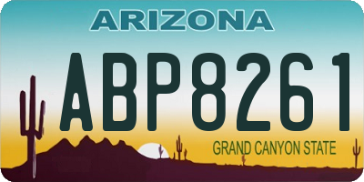AZ license plate ABP8261
