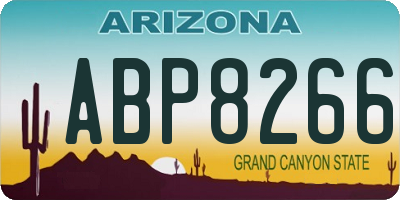 AZ license plate ABP8266