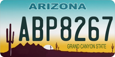 AZ license plate ABP8267