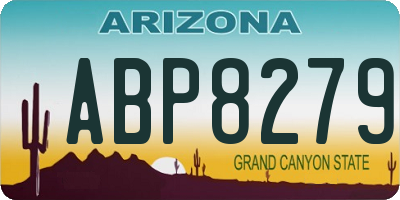 AZ license plate ABP8279