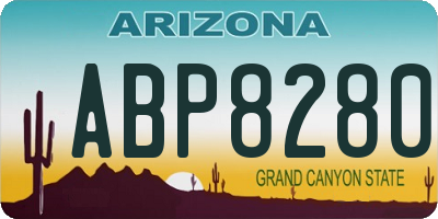AZ license plate ABP8280