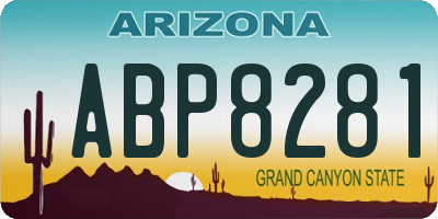 AZ license plate ABP8281