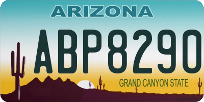 AZ license plate ABP8290