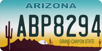 AZ license plate ABP8294