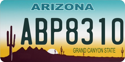 AZ license plate ABP8310