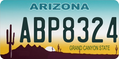 AZ license plate ABP8324