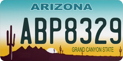 AZ license plate ABP8329