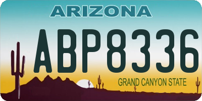 AZ license plate ABP8336