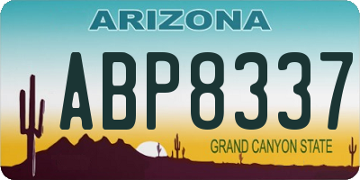 AZ license plate ABP8337