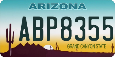 AZ license plate ABP8355