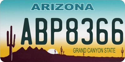 AZ license plate ABP8366