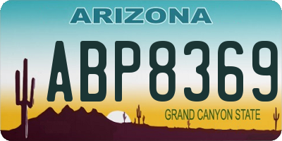 AZ license plate ABP8369