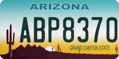AZ license plate ABP8370