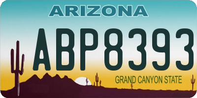 AZ license plate ABP8393