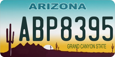 AZ license plate ABP8395