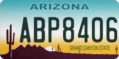 AZ license plate ABP8406