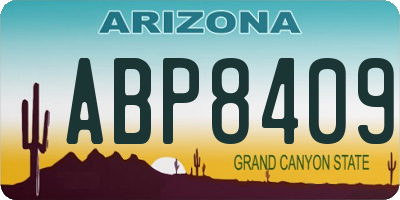 AZ license plate ABP8409