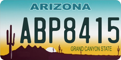 AZ license plate ABP8415