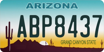 AZ license plate ABP8437