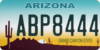 AZ license plate ABP8444