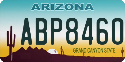 AZ license plate ABP8460