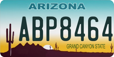 AZ license plate ABP8464