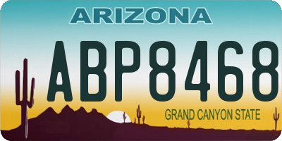 AZ license plate ABP8468