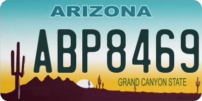 AZ license plate ABP8469
