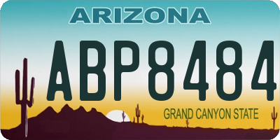 AZ license plate ABP8484