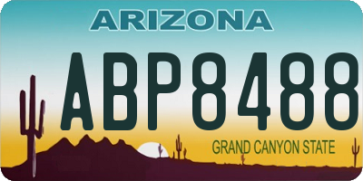 AZ license plate ABP8488