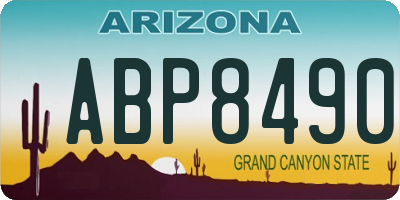 AZ license plate ABP8490