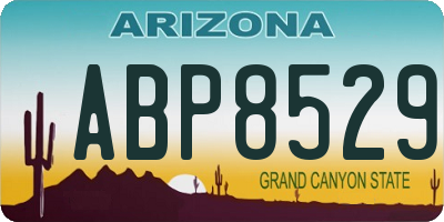 AZ license plate ABP8529