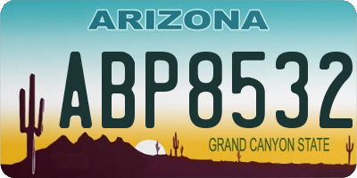 AZ license plate ABP8532