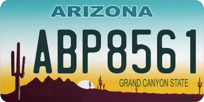 AZ license plate ABP8561