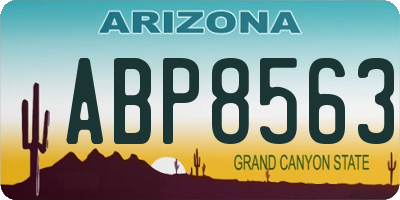 AZ license plate ABP8563