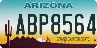 AZ license plate ABP8564