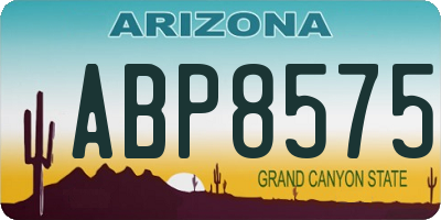 AZ license plate ABP8575