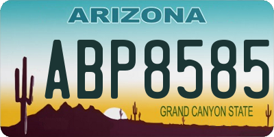 AZ license plate ABP8585