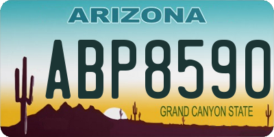 AZ license plate ABP8590